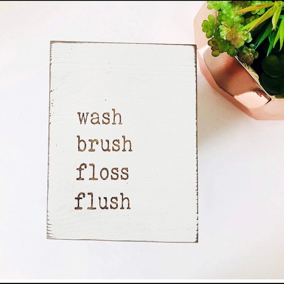 Bathroom Sign Decor Etch & Ember. Hand Made - Picture 4 of 6